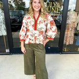 The Polly Peplum Blouse-200 Fashion Blouses-ENTRO-July & June Women's Fashion Boutique Located in San Antonio, Texas