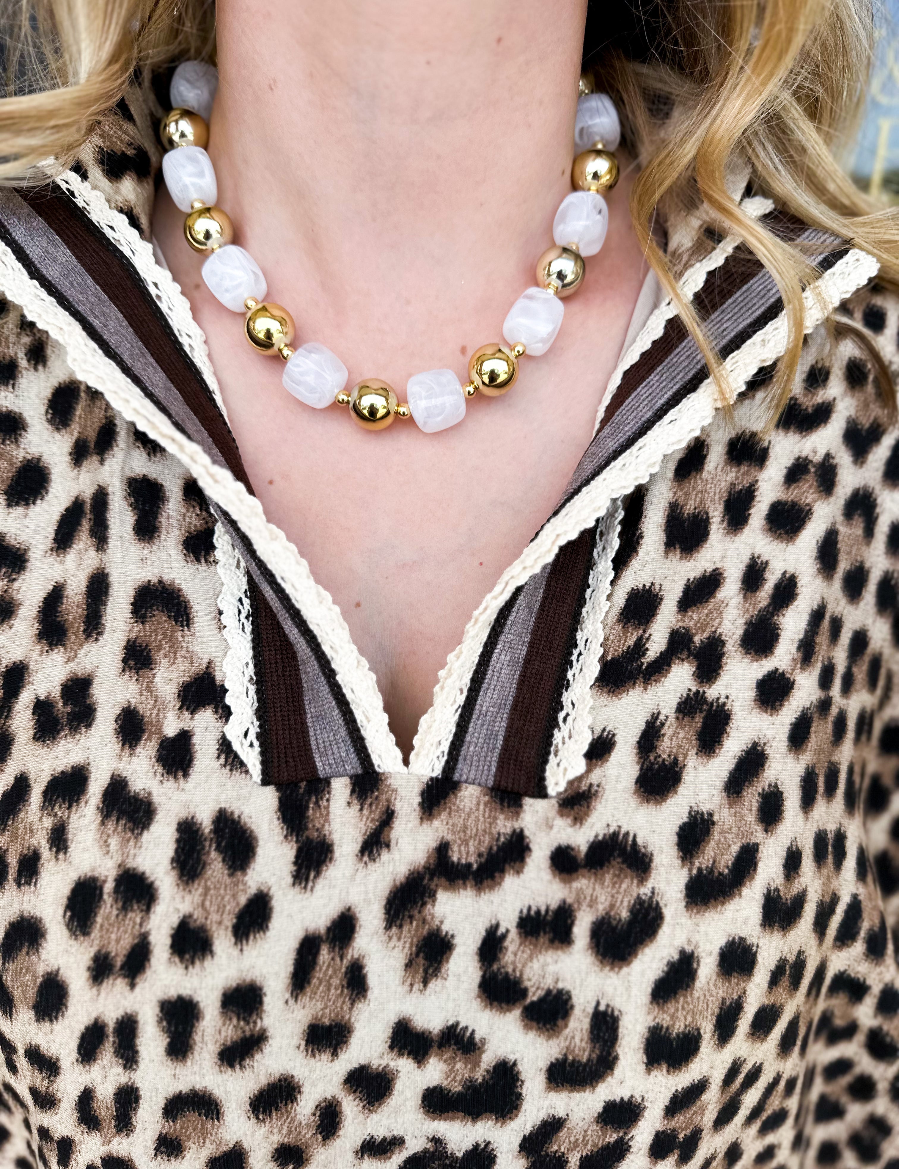 Treasure Jewels - Easy Breezy Beaded Necklace-110 Jewelry & Hair-Treasure Jewels-July & June Women's Fashion Boutique Located in San Antonio, Texas