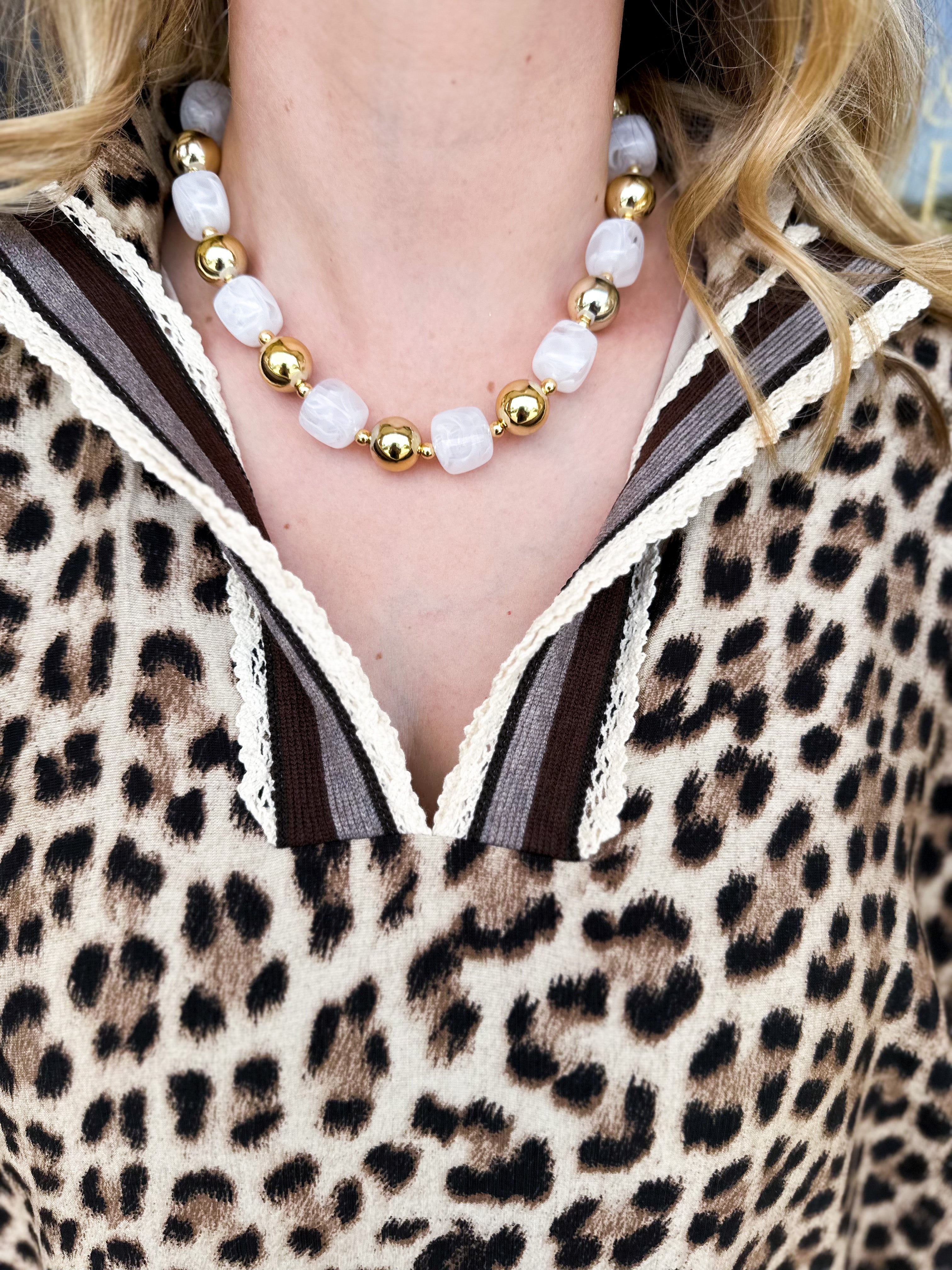 Treasure Jewels - Easy Breezy Beaded Necklace-110 Jewelry & Hair-Treasure Jewels-July & June Women's Fashion Boutique Located in San Antonio, Texas