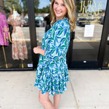 Mary Square - Reflecting Green Mini Dress-510 Mini-MARY SQUARE-July & June Women's Fashion Boutique Located in San Antonio, Texas
