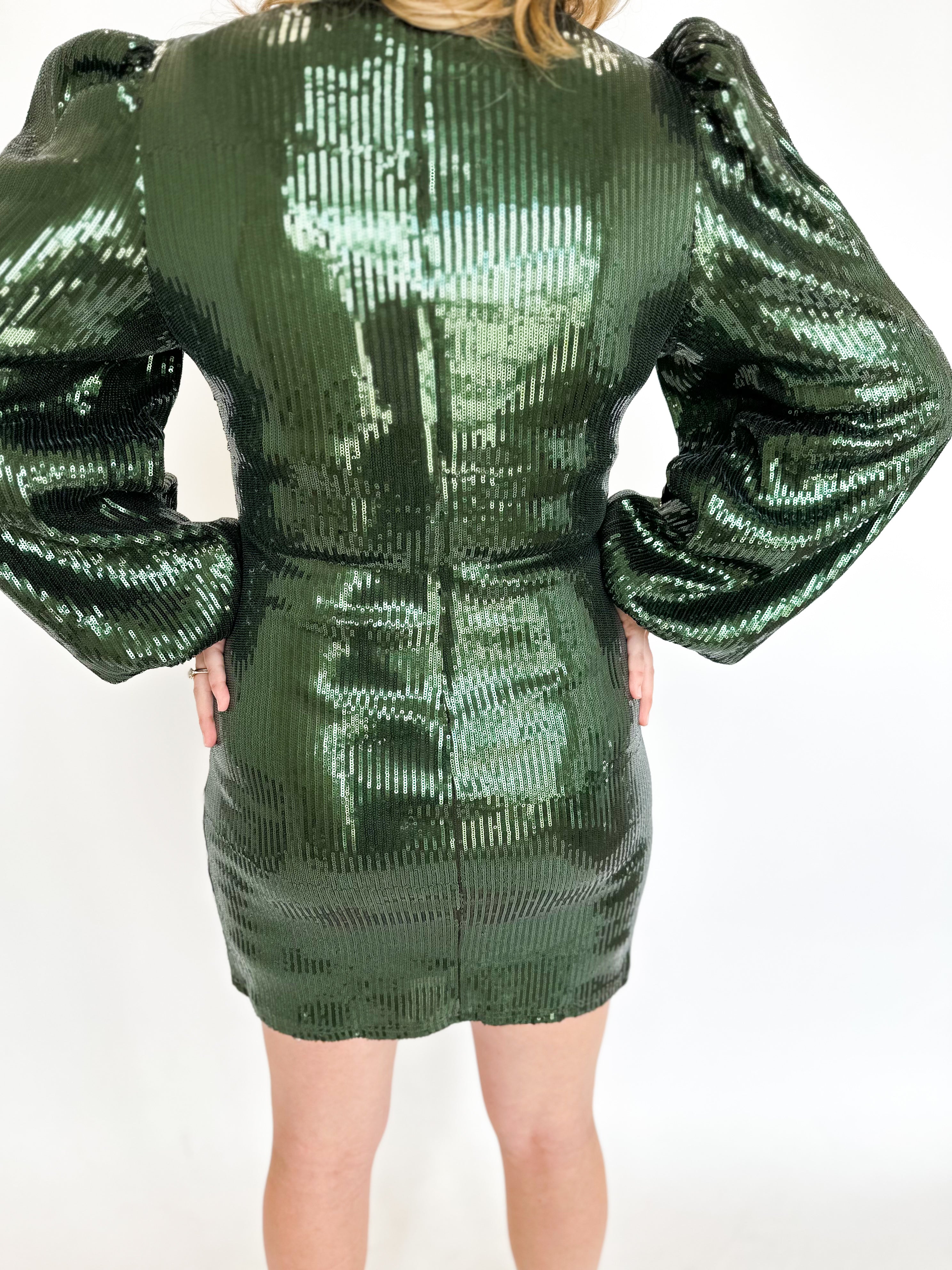 Meet Me Under The Mistletoe Mini Dress - Hunter Green - Sale - Slightly Damaged-510 Mini-LISTICLE-July & June Women's Fashion Boutique Located in San Antonio, Texas