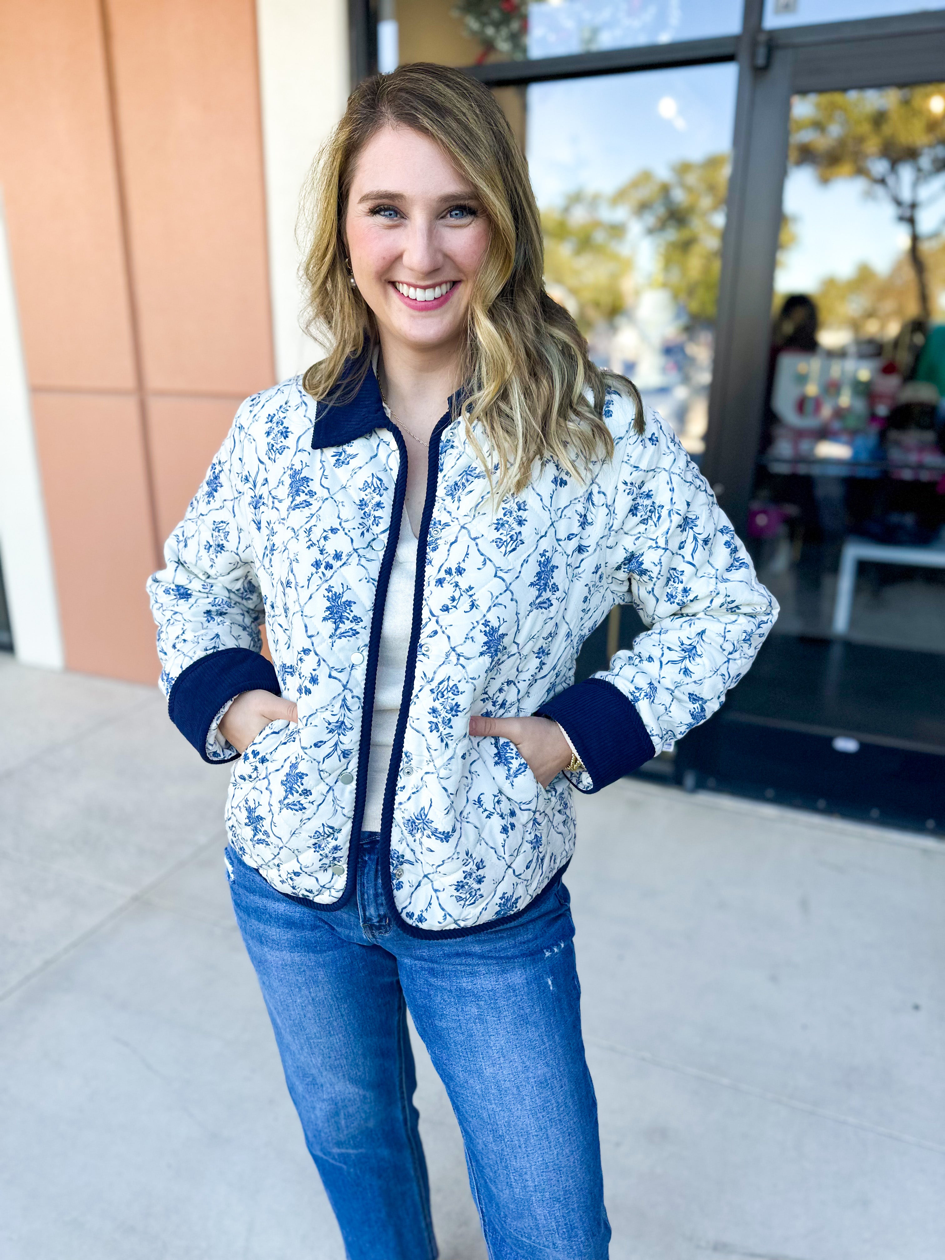 The Kacey Quilted Jacket-600 Outerwear-ENTRO-July & June Women's Fashion Boutique Located in San Antonio, Texas