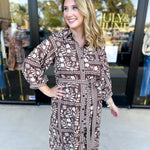 The Wrenlee Wrap Midi Dress - Chocolate Brown-500 Midi-POLOGRAM-July & June Women's Fashion Boutique Located in San Antonio, Texas