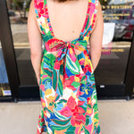 Bold Blooms Midi Dress-500 Midi-SKIES ARE BLUE-July & June Women's Fashion Boutique Located in San Antonio, Texas