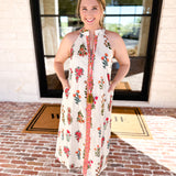 THML - Bloom Halter Midi Dress-500 Midi-THML-July & June Women's Fashion Boutique Located in San Antonio, Texas