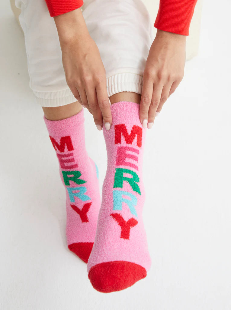 Comfy Gift Socks - Merry-140 Gifts + Home-SHIRALEAH-July & June Women's Fashion Boutique Located in San Antonio, Texas
