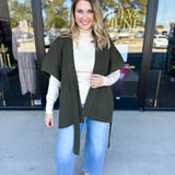 THML - Chic Knit Cardigan Wrap - Green-230 Sweaters/Cardis-THML-July & June Women's Fashion Boutique Located in San Antonio, Texas