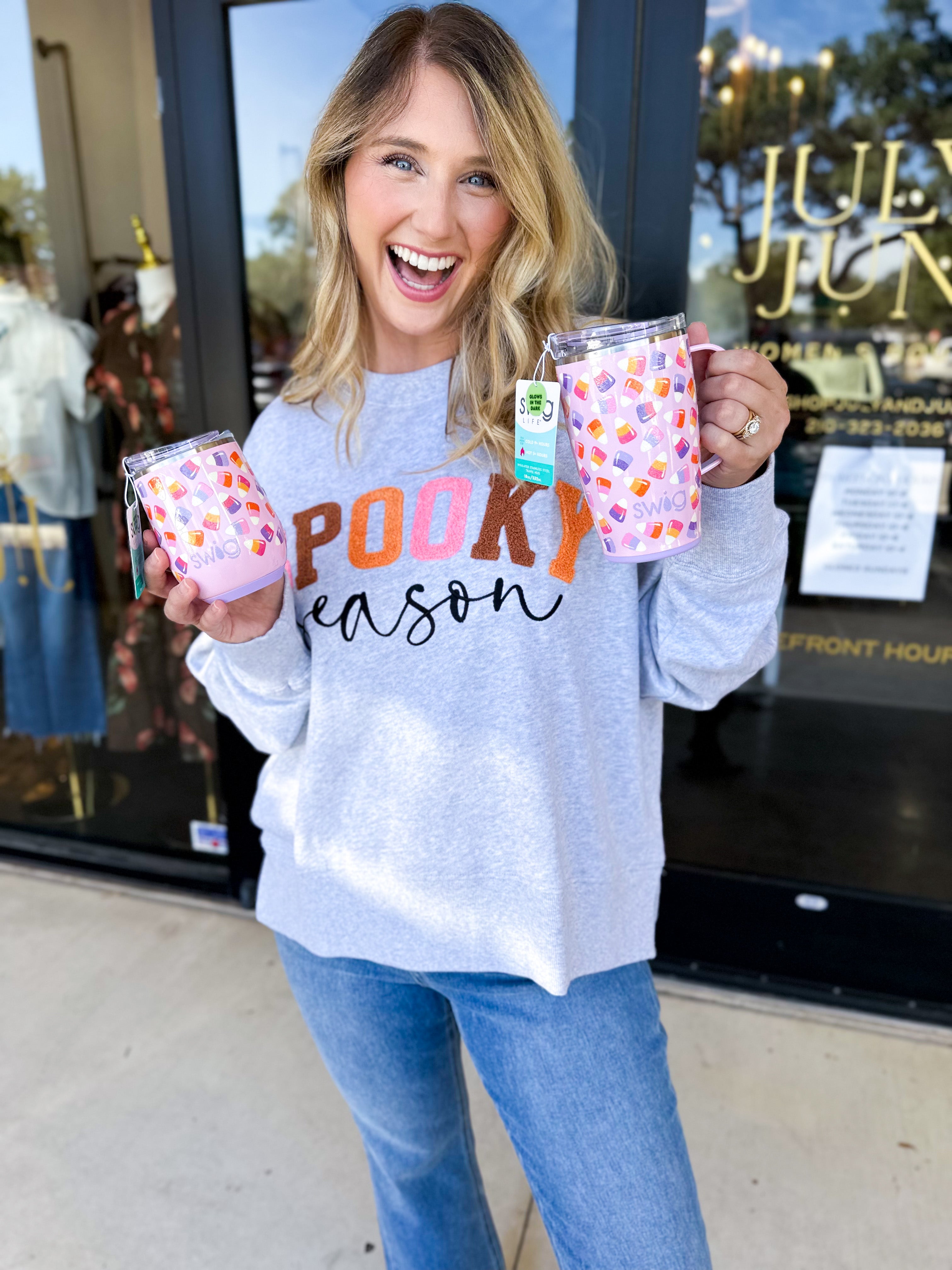 SWIG - Candy Corn Stemless Wine Cup 12oz-140 Gifts + Home-SWIG-July & June Women's Fashion Boutique Located in San Antonio, Texas
