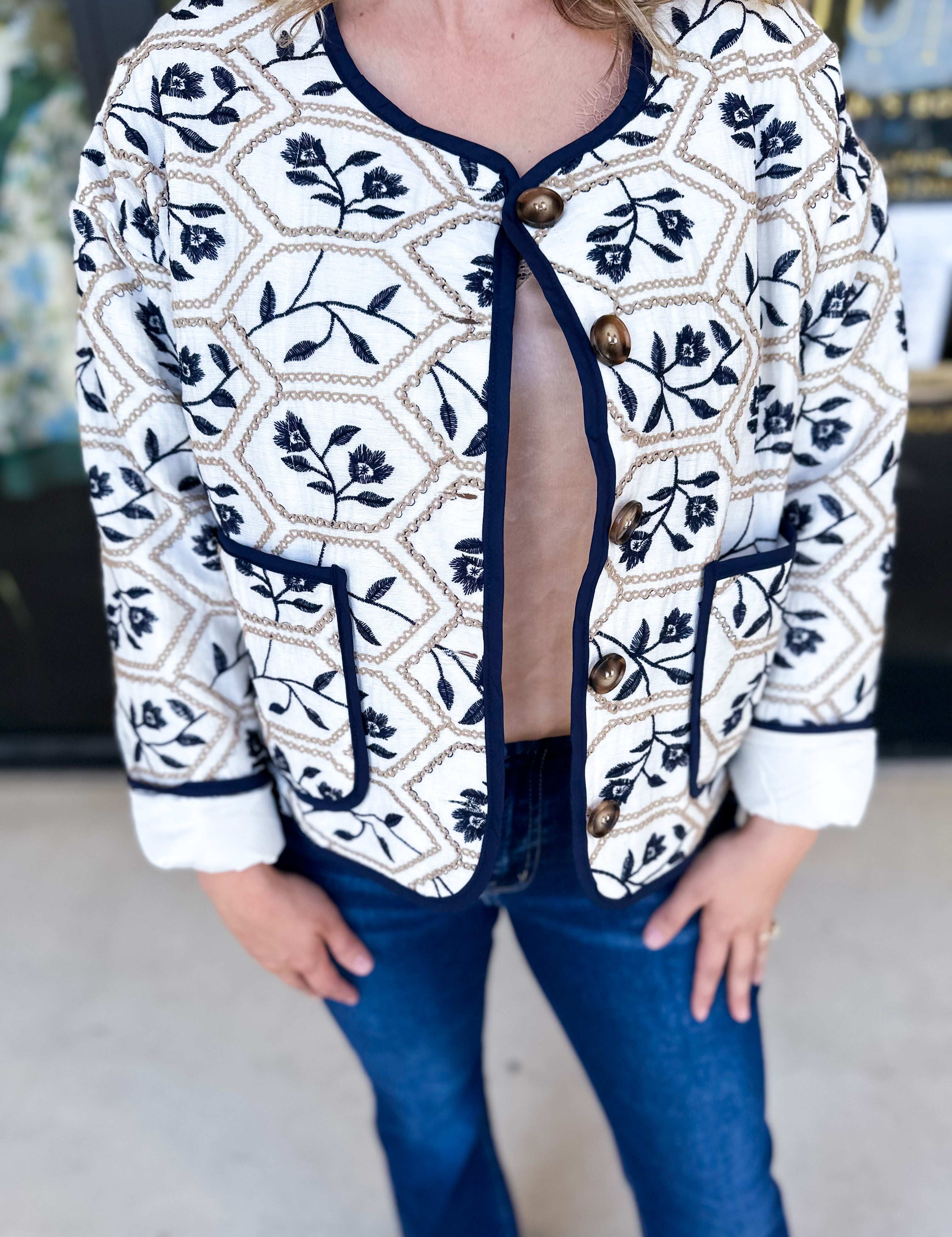 Lucy Quilt Jacket-600 Outerwear-ENTRO-July & June Women's Fashion Boutique Located in San Antonio, Texas