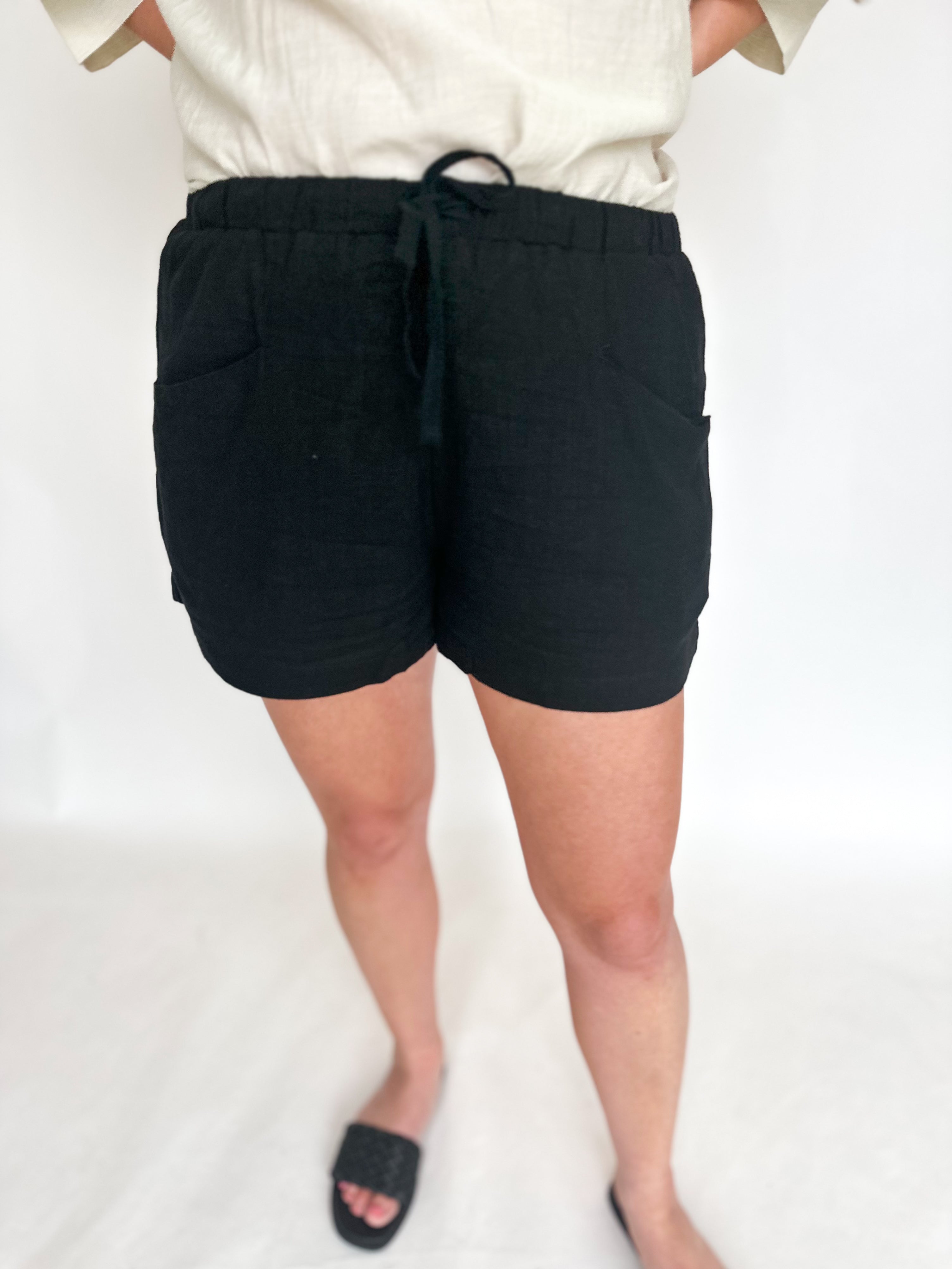 Slouchy Pocket Beach Shorts-410 Shorts/Skirts-ALLIE ROSE-July & June Women's Fashion Boutique Located in San Antonio, Texas