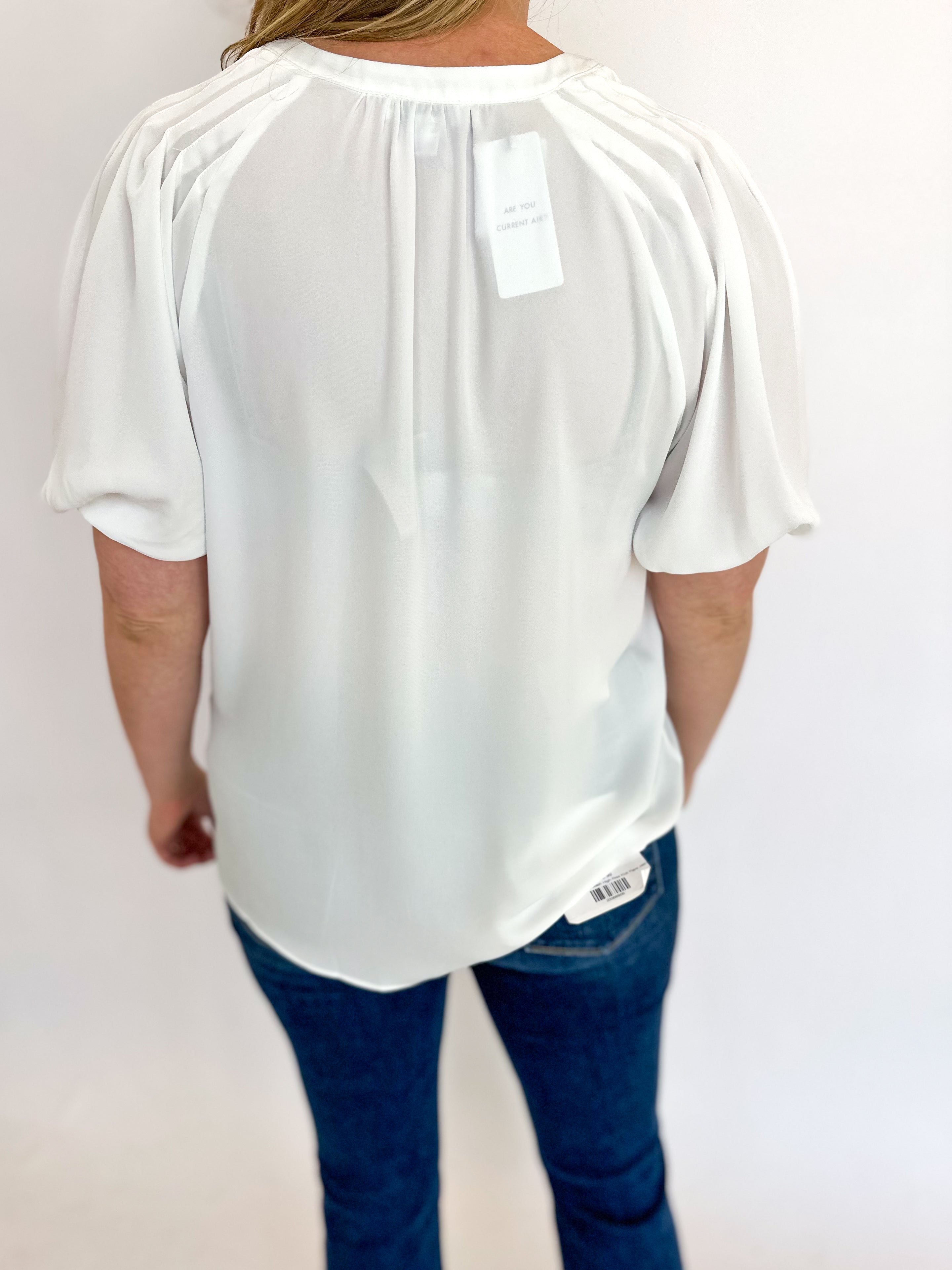 Quince Blouse - Ivory-200 Fashion Blouses-CURRENT AIR CLOTHING-July & June Women's Fashion Boutique Located in San Antonio, Texas