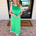 The Casual Cutie Midi Dress - Kelly Green-500 Midi-ENTRO-July & June Women's Fashion Boutique Located in San Antonio, Texas
