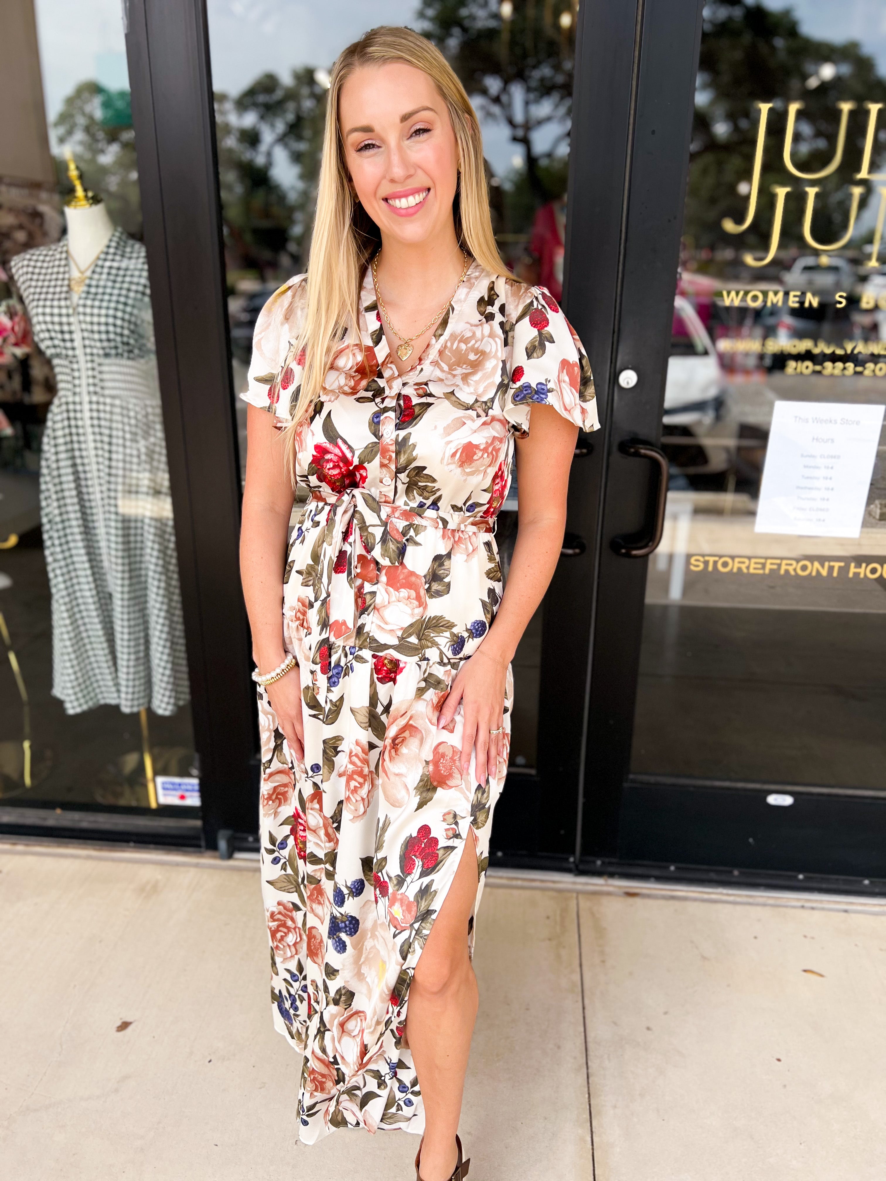 The Eden Midi Dress-500 Midi-SKIES ARE BLUE-July & June Women's Fashion Boutique Located in San Antonio, Texas