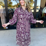 The Wrenlee Wrap Midi Dress - Wine-500 Midi-POLOGRAM-July & June Women's Fashion Boutique Located in San Antonio, Texas