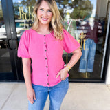 Bubblegum Pink Cardigan-230 Sweaters/Cardis-FATE-July & June Women's Fashion Boutique Located in San Antonio, Texas