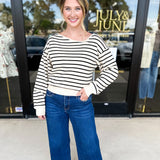 Asymmetric Neckline Sweater-230 Sweaters/Cardis-ABLE-July & June Women's Fashion Boutique Located in San Antonio, Texas