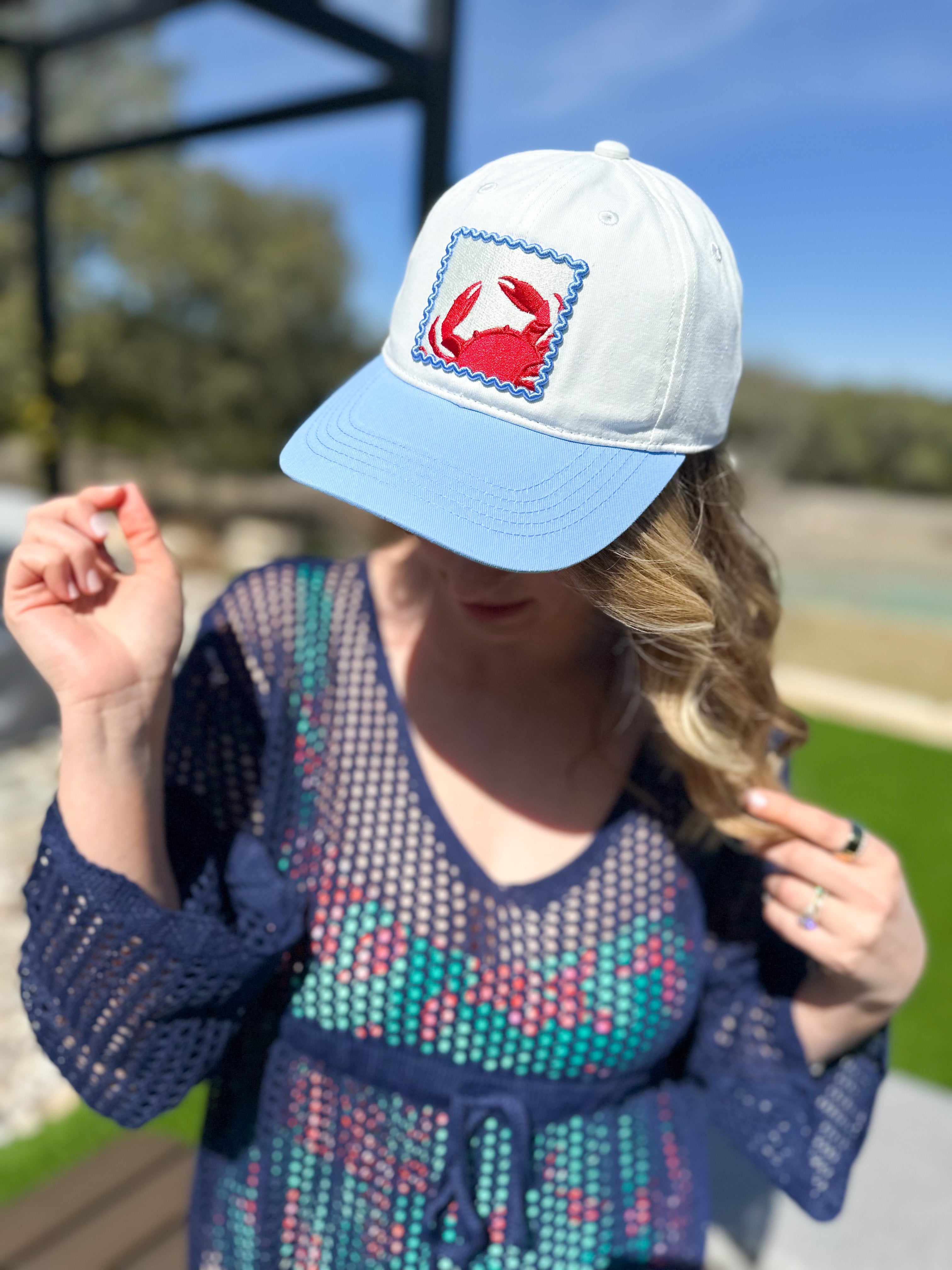 The Crab Ball Cap-130 ACCESSORIES-SHIRALEAH-July & June Women's Fashion Boutique Located in San Antonio, Texas