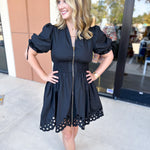 The Adeline Mini Dress - Black-510 Mini-ENTRO-July & June Women's Fashion Boutique Located in San Antonio, Texas