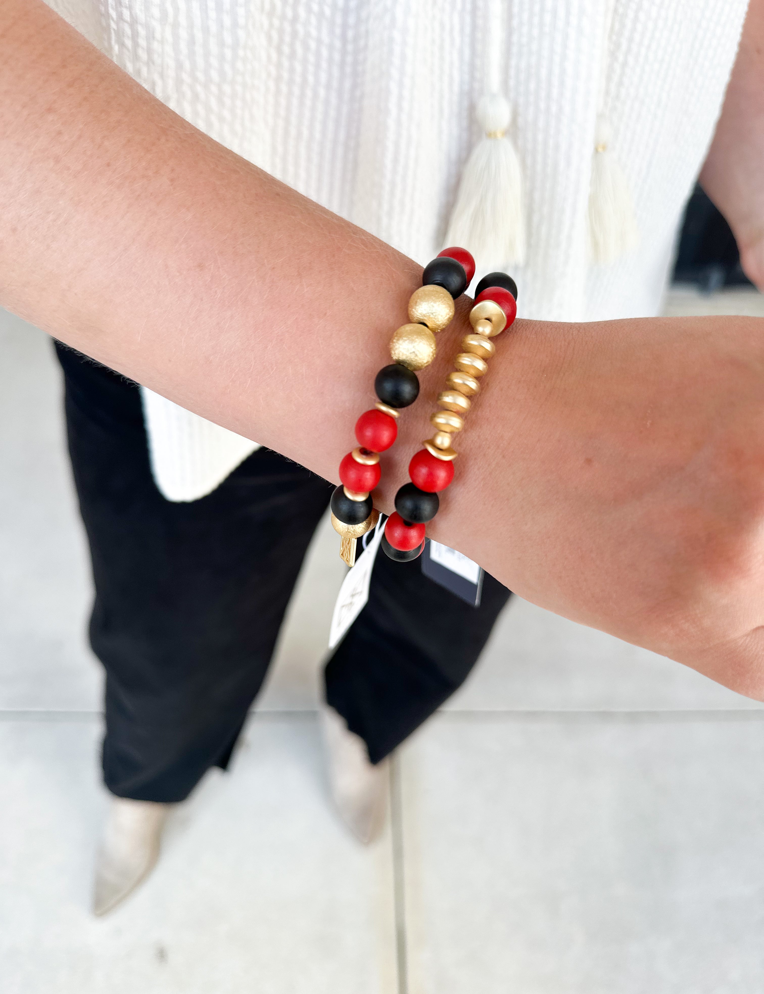 Michelle McDowell - Nori Bracelet - Red & Black-110 Jewelry & Hair-Michelle McDowell-July & June Women's Fashion Boutique Located in San Antonio, Texas