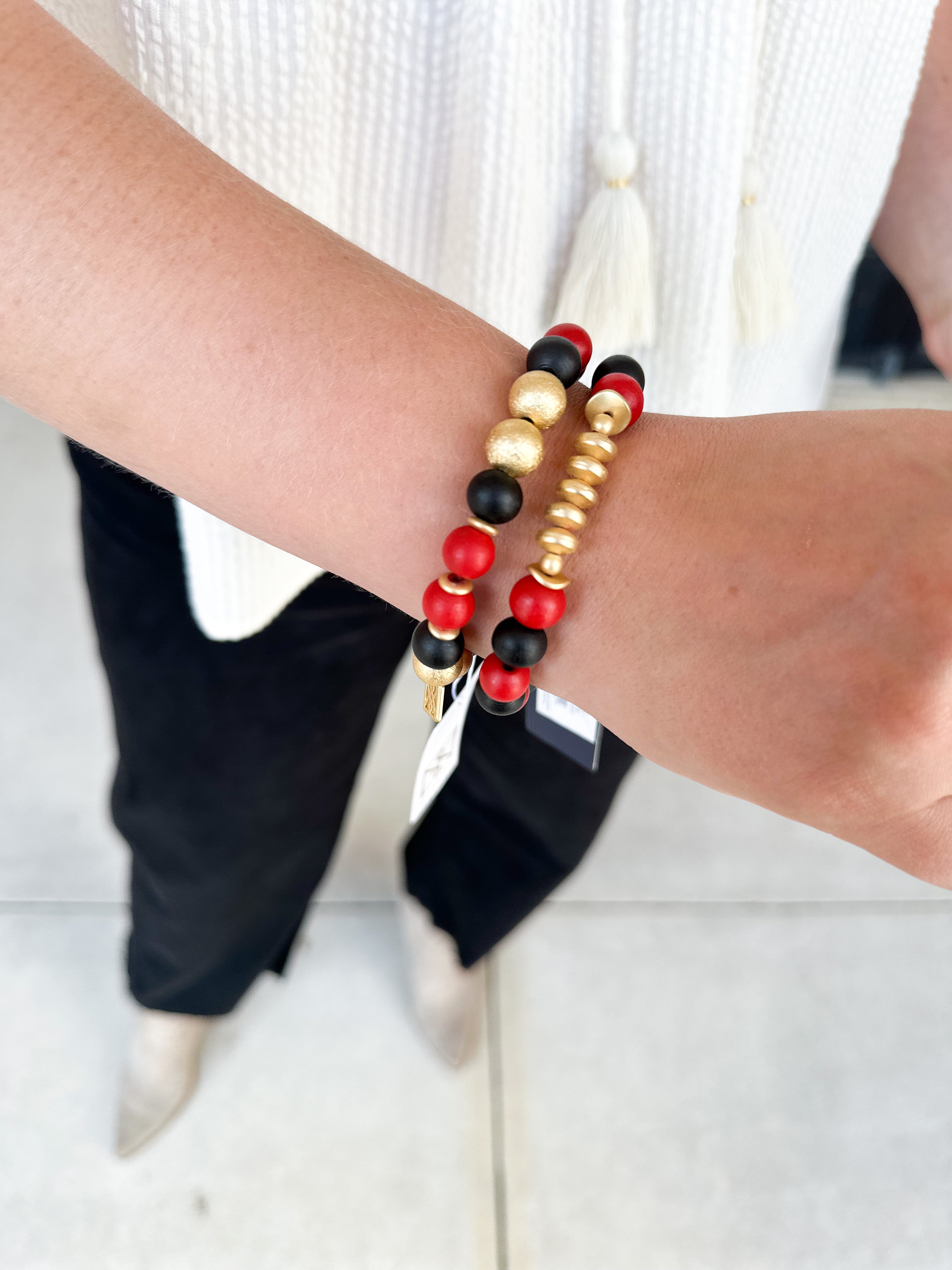 Michelle McDowell - Nori Bracelet - Red & Black-110 Jewelry & Hair-Michelle McDowell-July & June Women's Fashion Boutique Located in San Antonio, Texas