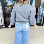 Fall's Favorite Sweater Top - Grey-230 Sweaters/Cardis-FATE-July & June Women's Fashion Boutique Located in San Antonio, Texas