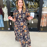 THML - Elise Garden Midi Dress-500 Midi-THML-July & June Women's Fashion Boutique Located in San Antonio, Texas