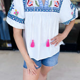 THML - The Santorini Blouse-200 Fashion Blouses-THML-July & June Women's Fashion Boutique Located in San Antonio, Texas