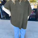 THML - Chic Knit Cardigan Wrap - Green-230 Sweaters/Cardis-THML-July & June Women's Fashion Boutique Located in San Antonio, Texas