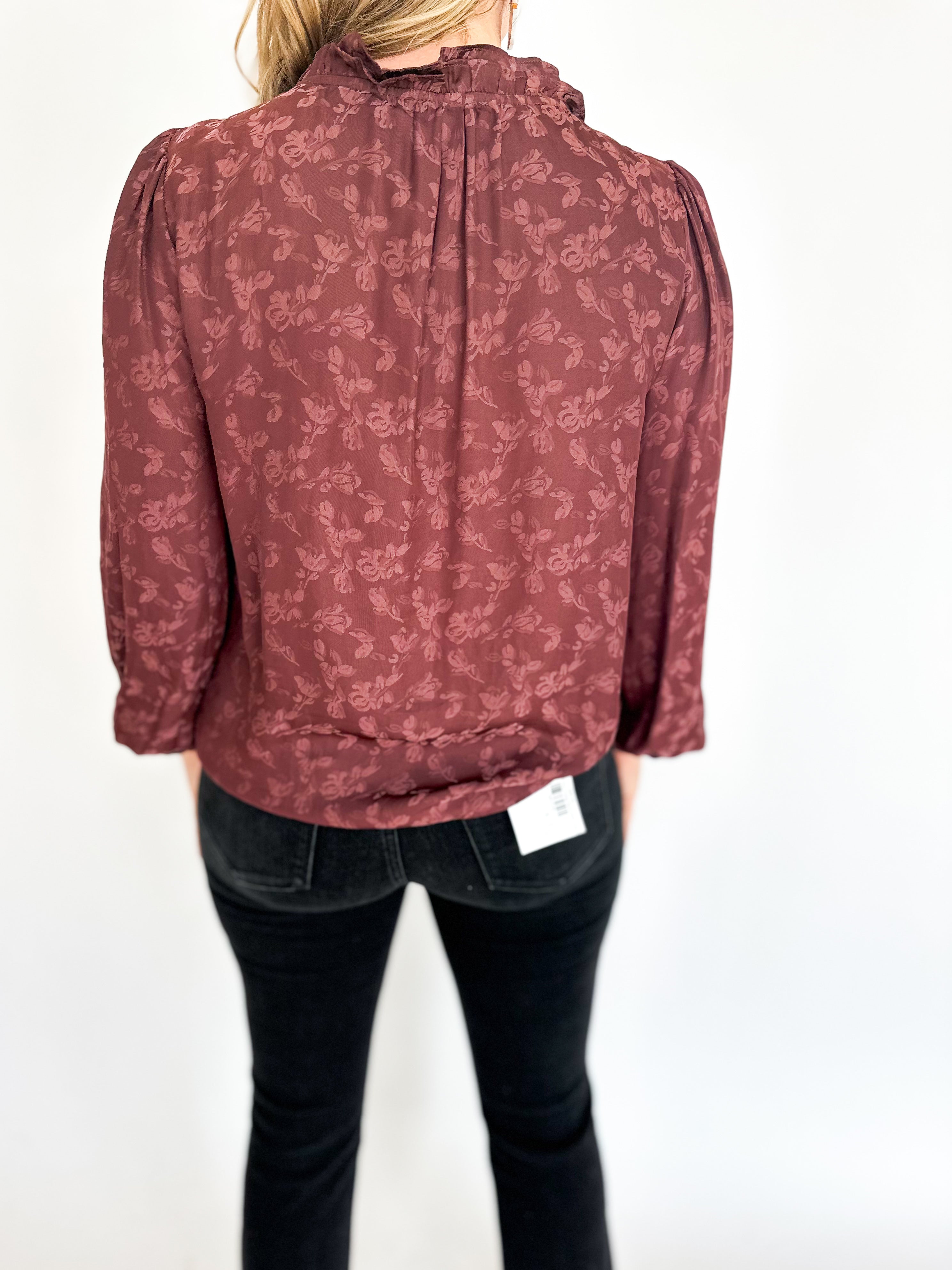 The Last Rose Blouse-200 Fashion Blouses-CURRENT AIR CLOTHING-July & June Women's Fashion Boutique Located in San Antonio, Texas
