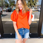 Orange Crush Blouse-200 Fashion Blouses-PINCH-July & June Women's Fashion Boutique Located in San Antonio, Texas