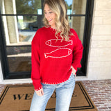 Fish Knit Sweater-BAILEY ROSE-July & June Women's Fashion Boutique Located in San Antonio, Texas
