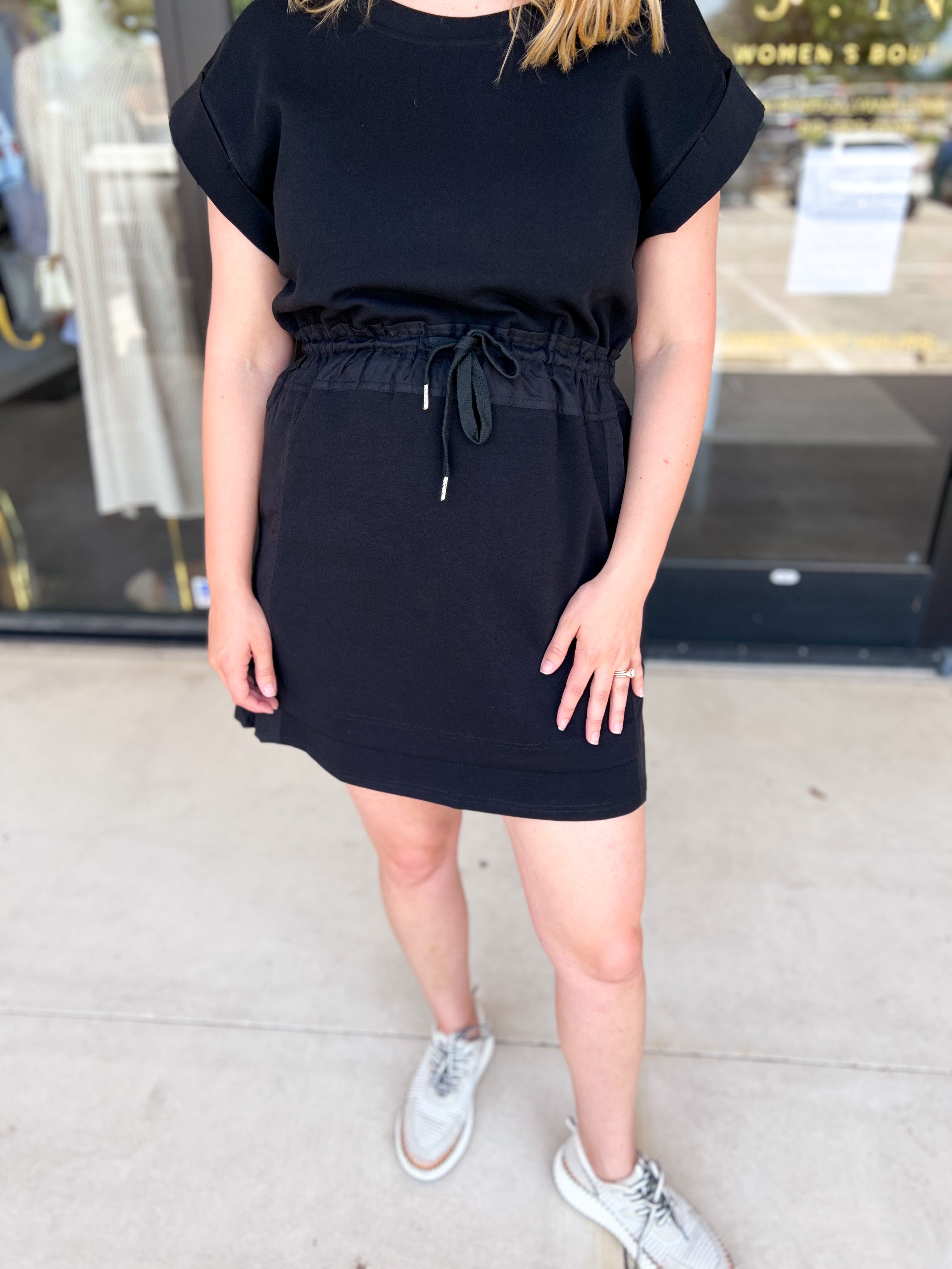 The Everyday Active Mini Dress - Black-510 Mini-JODIFL-July & June Women's Fashion Boutique Located in San Antonio, Texas