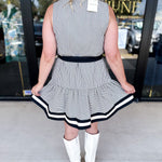 Black Stripe Mini Dress-510 Mini-ENTRO-July & June Women's Fashion Boutique Located in San Antonio, Texas