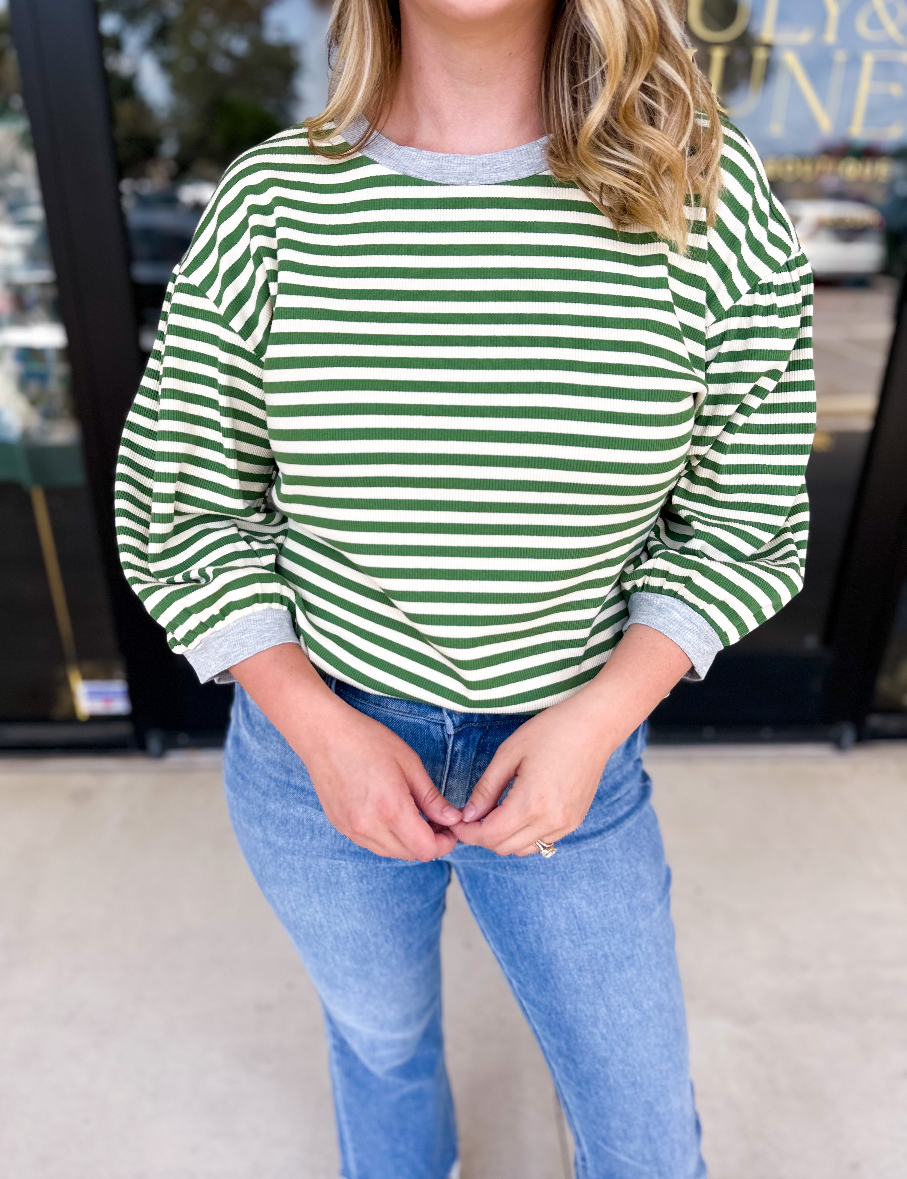 The Cammy Tee - Green-210 Casual Blouses-JODIFL-July & June Women's Fashion Boutique Located in San Antonio, Texas