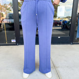 Soft Modal Lounge Pants - Denim Blue-300 Athleisure/Lounge-SKIES ARE BLUE-July & June Women's Fashion Boutique Located in San Antonio, Texas