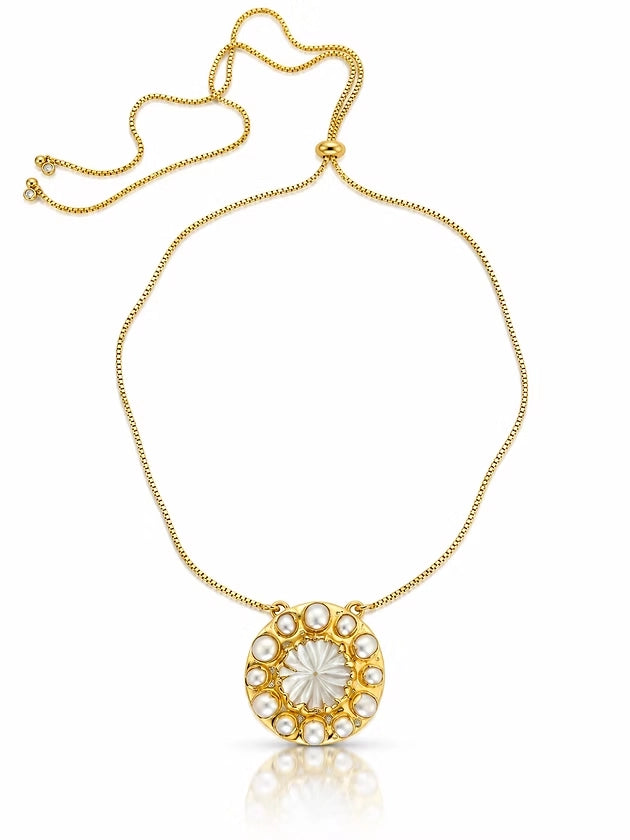 Easton Elle - Fleur Slip Necklace-110 Jewelry & Hair-Easton Elle-July & June Women's Fashion Boutique Located in San Antonio, Texas