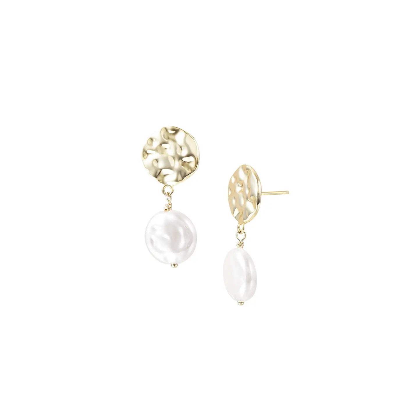 Natalie Wood - Horizon Pearl Stud Earrings in Pearl-110 Jewelry & Hair-Natalie Wood-July & June Women's Fashion Boutique Located in San Antonio, Texas