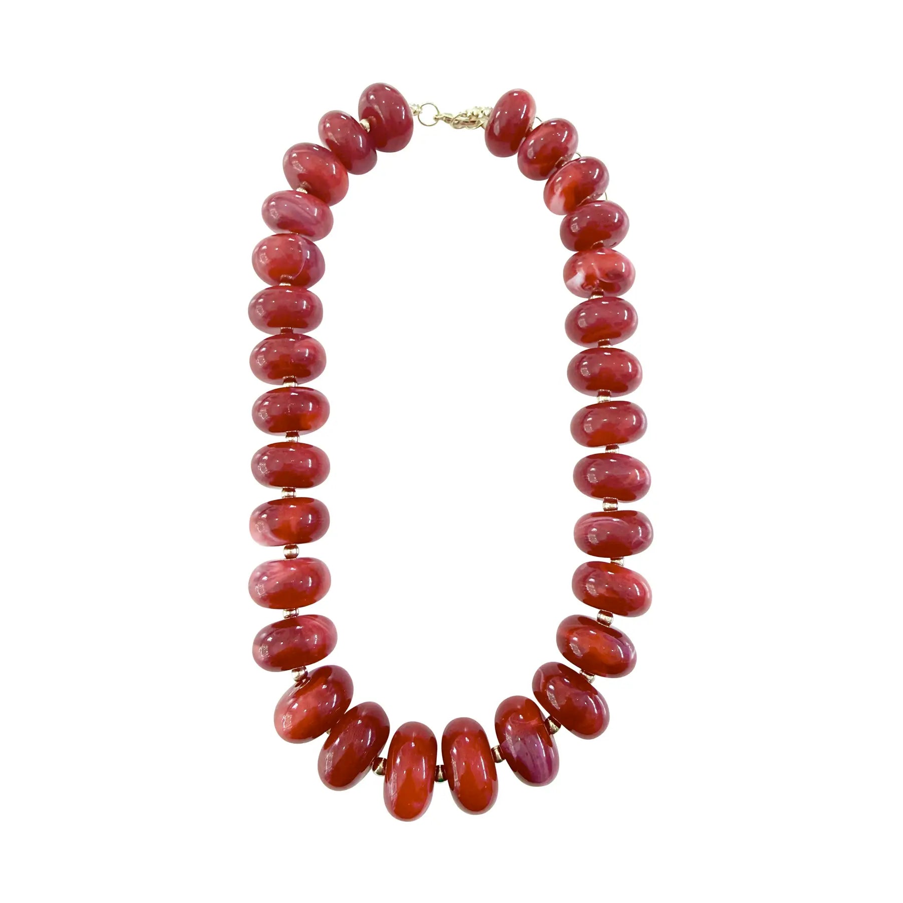 The Liberty Beaded Necklace - Red-110 Jewelry & Hair-Gemelli-July & June Women's Fashion Boutique Located in San Antonio, Texas