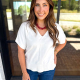 Liverpool - Simplicity Dolman Top - Whipped Cream-210 Casual Blouses-LIVERPOOL JEANS COMPANY-July & June Women's Fashion Boutique Located in San Antonio, Texas