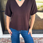 Liverpool - Simplicity Dolman Top - Java-210 Casual Blouses-LIVERPOOL JEANS COMPANY-July & June Women's Fashion Boutique Located in San Antonio, Texas