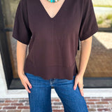 Liverpool - Simplicity Dolman Top - Java-210 Casual Blouses-LIVERPOOL JEANS COMPANY-July & June Women's Fashion Boutique Located in San Antonio, Texas