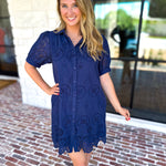 Seagrove Navy Mini Dress-510 Mini-JODIFL-July & June Women's Fashion Boutique Located in San Antonio, Texas