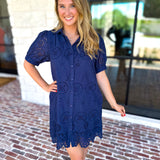Seagrove Navy Mini Dress-510 Mini-JODIFL-July & June Women's Fashion Boutique Located in San Antonio, Texas