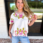 THML - Scalloped Sweetheart Blouse - Ivory-200 Fashion Blouses-THML-July & June Women's Fashion Boutique Located in San Antonio, Texas