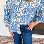 Salty Air Bubble Sleeve Blouse-200 Fashion Blouses-FATE-July & June Women's Fashion Boutique Located in San Antonio, Texas