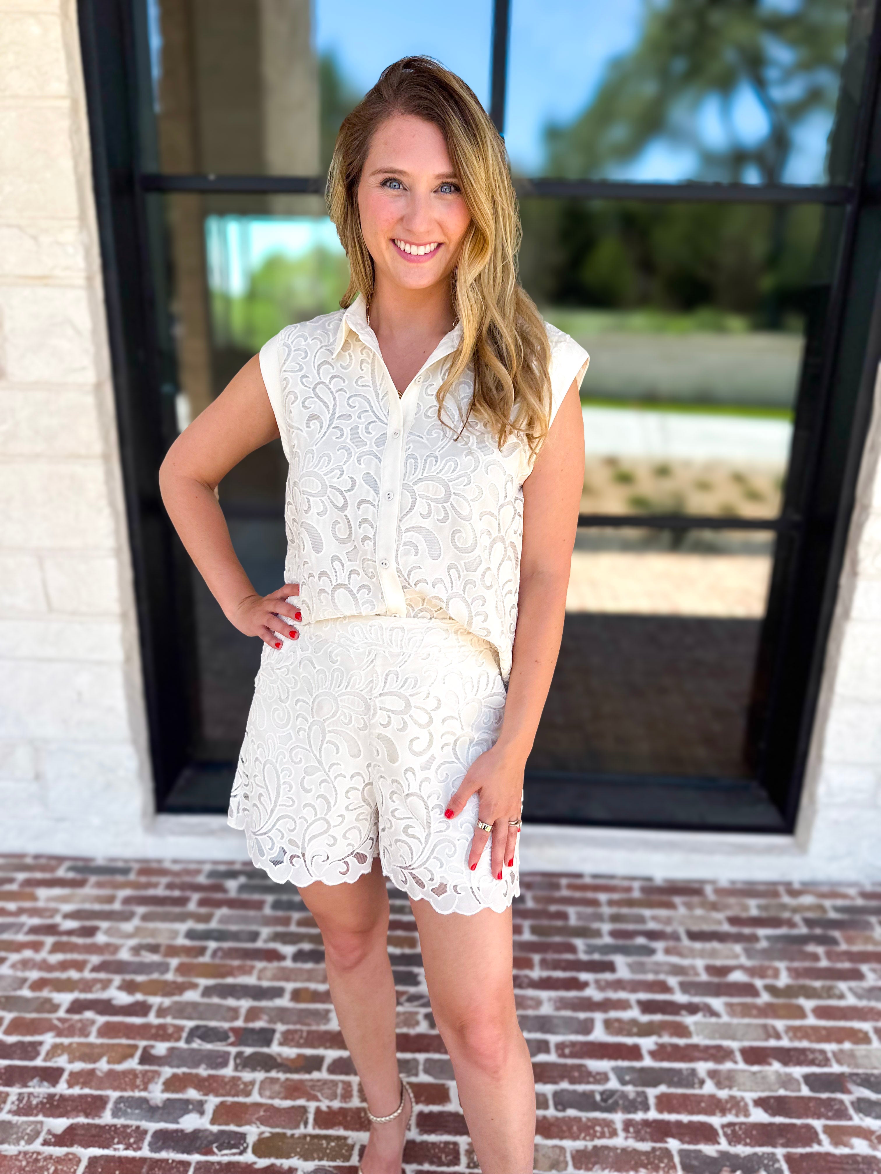 The Hamptons Tank & Shorts Set-510 Mini-SKIES ARE BLUE-July & June Women's Fashion Boutique Located in San Antonio, Texas