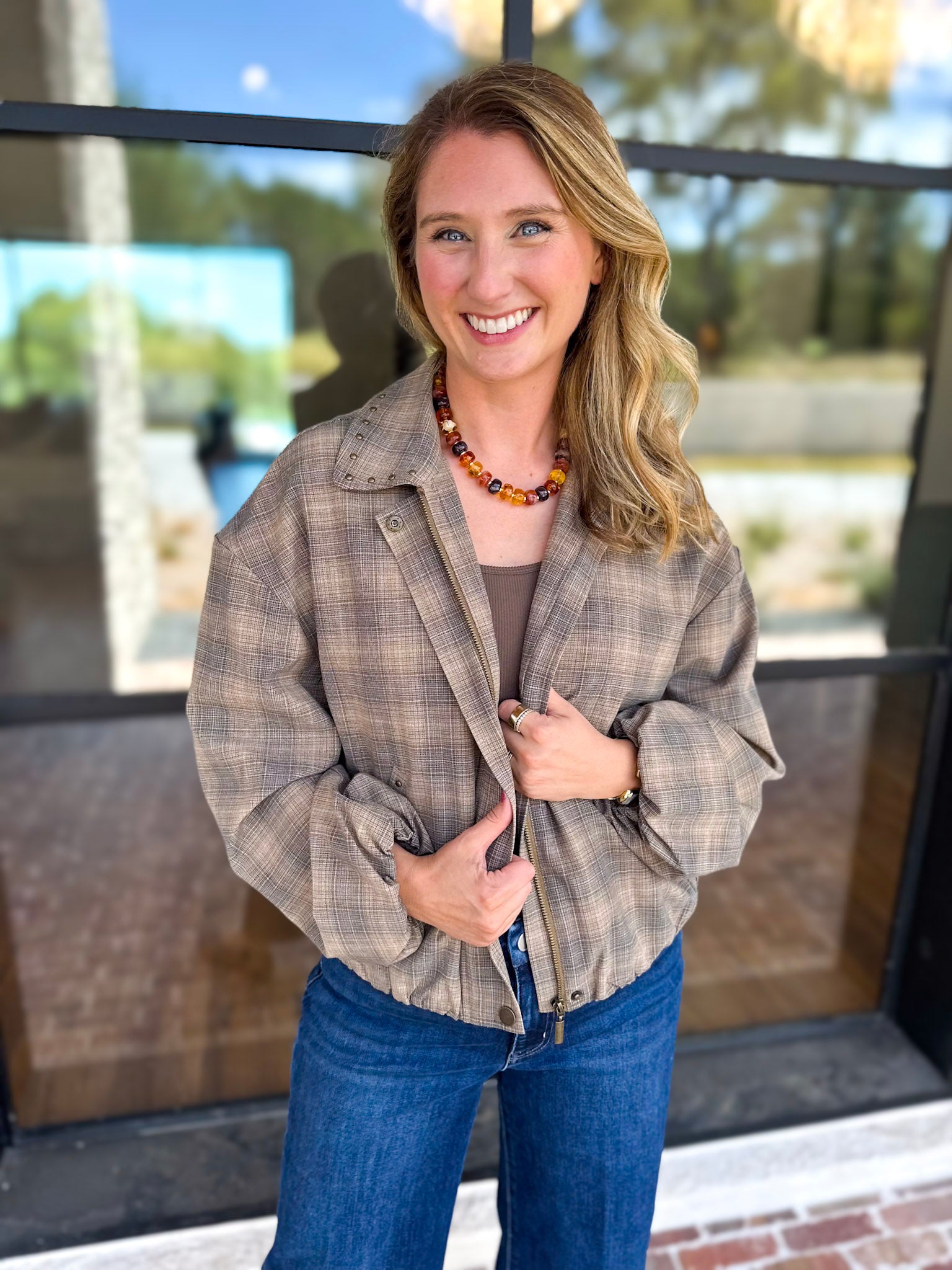 Liverpool - Kensington Bubble Hem Jacket-600 Outerwear-LIVERPOOL JEANS COMPANY-July & June Women's Fashion Boutique Located in San Antonio, Texas