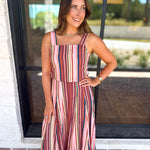 Sunset Evenings Striped Set-500 Midi-TCEC-July & June Women's Fashion Boutique Located in San Antonio, Texas