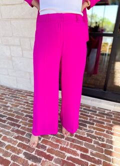 Spring It Girl Trouser - Hot Pink-400 Pants-SKIES ARE BLUE-July & June Women's Fashion Boutique Located in San Antonio, Texas