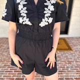 Girls Night Romper - Black-510 Mini-JODIFL-July & June Women's Fashion Boutique Located in San Antonio, Texas